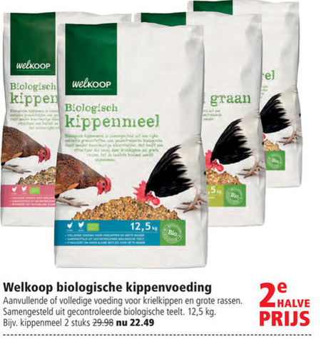 Welkoop Huismerk   kippenvoer folder aanbieding bij  Welkoop - details