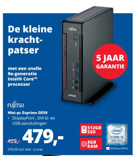 Fujitsu   pc systeem folder aanbieding bij  Office Centre - details