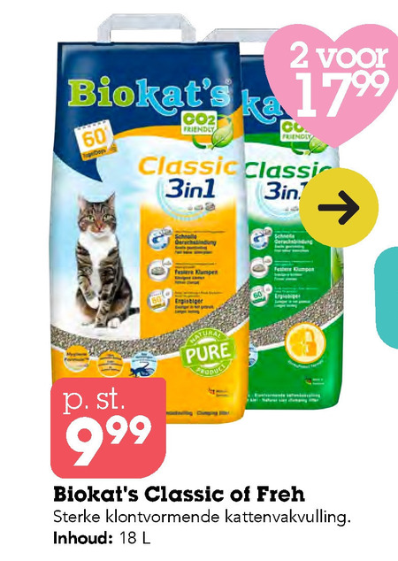 Doorbraak bovenstaand dinsdag Biokat kattenbakvulling folder aanbieding bij Discus Hengelsport - details