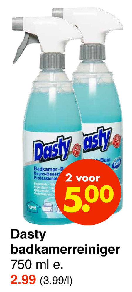 Dasty badkamer-reiniger aanbieding bij Wibra