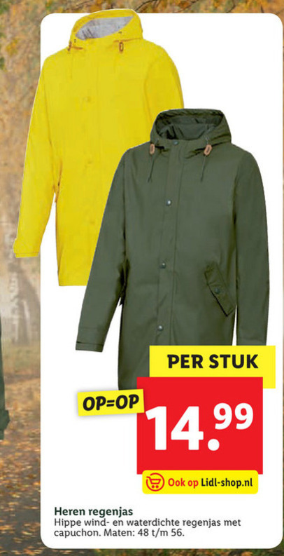 Lidl shop regenjas heren