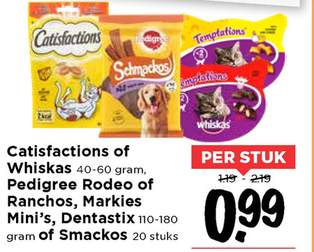 Whiskas   kattensnacks, hondensnacks folder aanbieding bij  Vomar - details