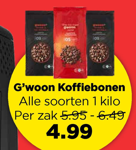 Gwoon   koffiebonen folder aanbieding bij  Vomar - details