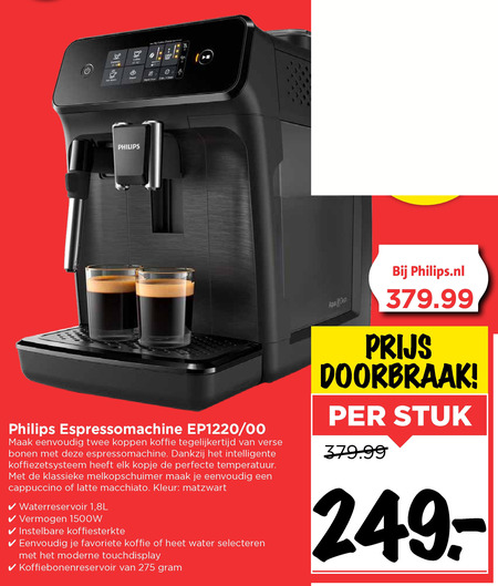 Philips   espressoapparaat folder aanbieding bij  Vomar - details