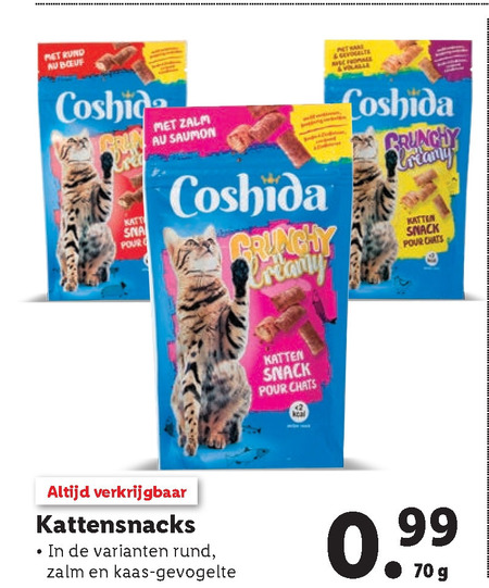 Coshida   kattensnacks folder aanbieding bij  Lidl - details