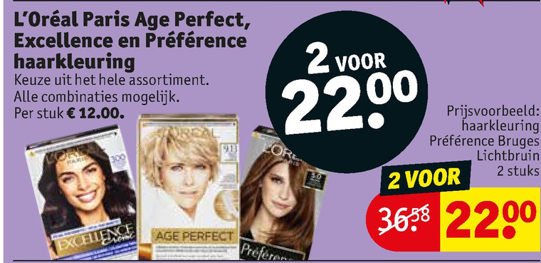 Excellence   haarkleuring folder aanbieding bij  Kruidvat - details