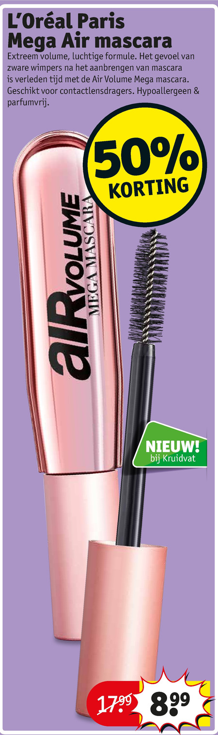 L Oreal   mascara folder aanbieding bij  Kruidvat - details