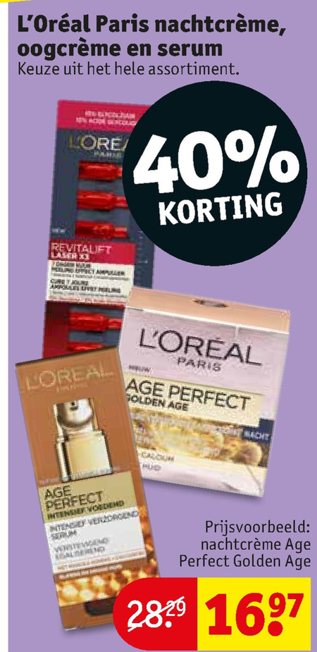 L Oreal   huidserum, oogcreme folder aanbieding bij  Kruidvat - details