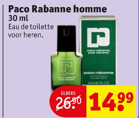 Paco Rabanne   eau de toilette folder aanbieding bij  Kruidvat - details