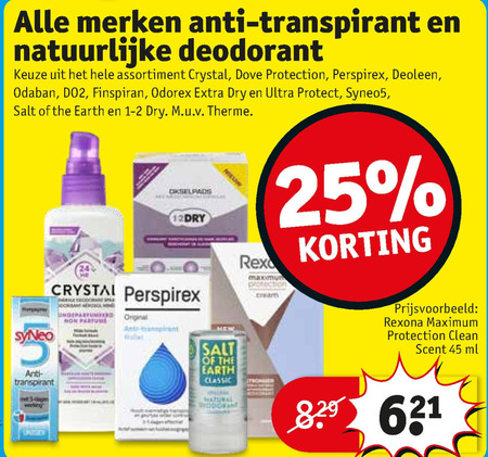 Crystal   deodorant folder aanbieding bij  Kruidvat - details