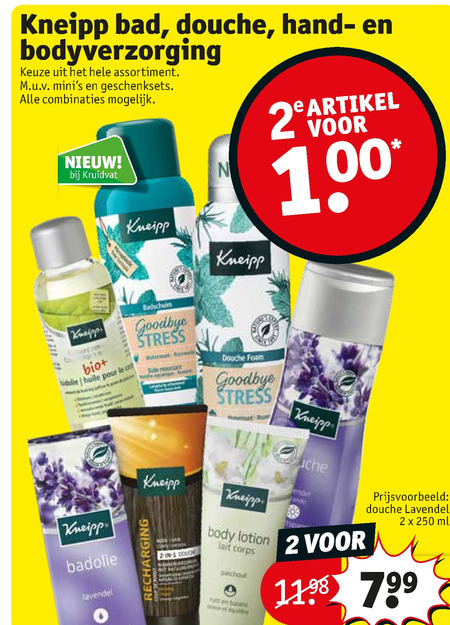 Kneipp   massageolie, badolie folder aanbieding bij  Kruidvat - details