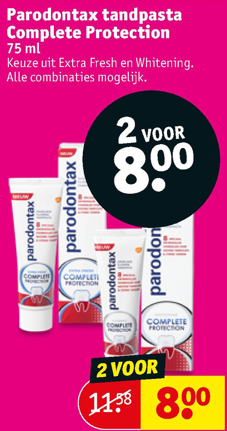 Paradontax   tandpasta folder aanbieding bij  Kruidvat - details