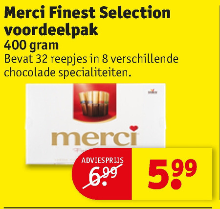 Merci   chocolade folder aanbieding bij  Kruidvat - details