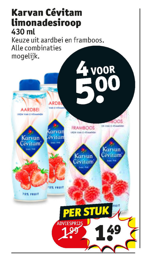 Karvan Cevitam   limonadesiroop folder aanbieding bij  Kruidvat - details