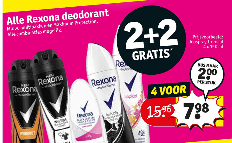 Rexona   deodorant folder aanbieding bij  Kruidvat - details