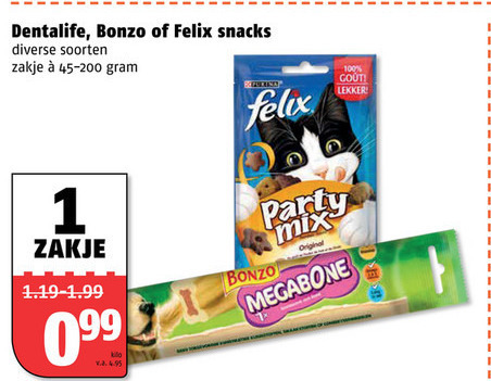 Bonzo   hondensnacks, kattensnacks folder aanbieding bij  Poiesz - details