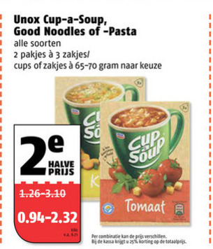 Unox   soep, noodles folder aanbieding bij  Poiesz - details