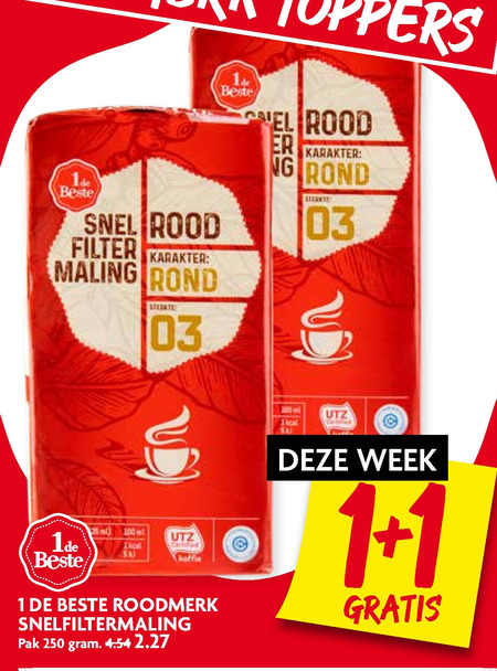 1 De Beste   koffie folder aanbieding bij  Dekamarkt - details