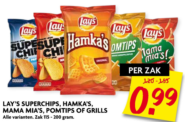 Lays   zoutje, chips folder aanbieding bij  Dekamarkt - details