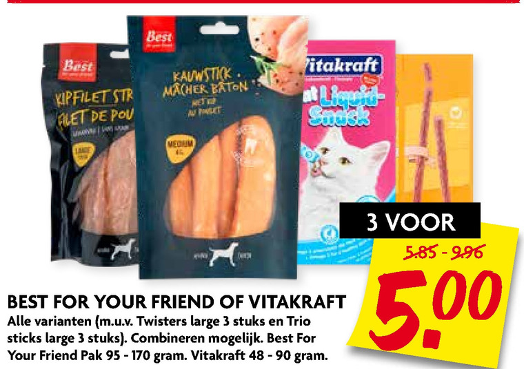 Vitakraft   kattensnacks, hondensnacks folder aanbieding bij  Dekamarkt - details