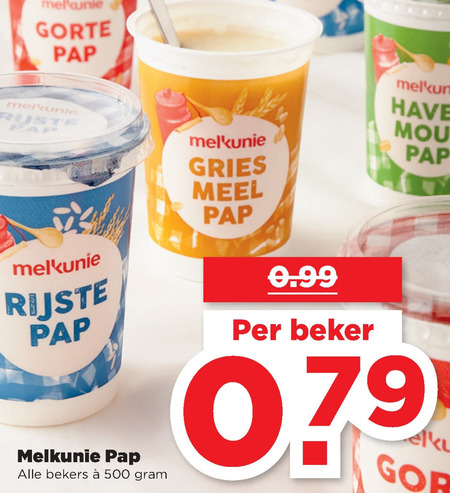 Melkunie   pap folder aanbieding bij  Plus - details