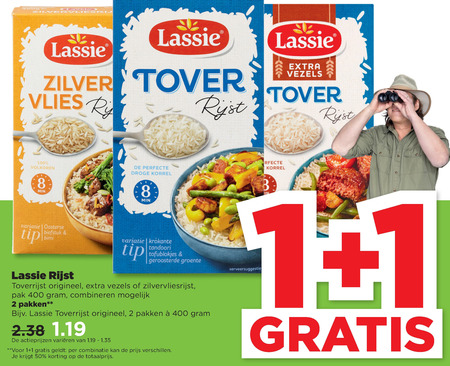 Lassie   rijst folder aanbieding bij  Plus - details