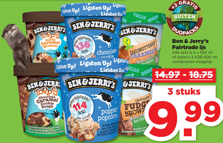 Ben and Jerrys   ijsspecialiteit folder aanbieding bij  Plus - details