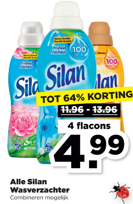 Silan   wasverzachter folder aanbieding bij  Plus - details