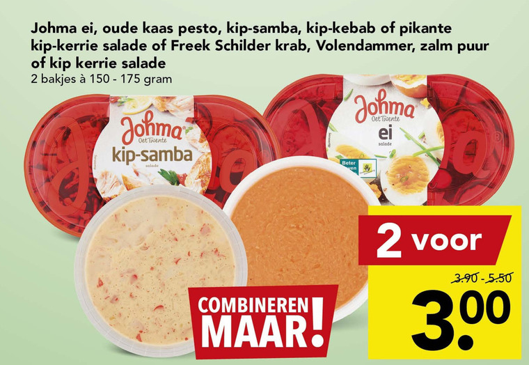 Johma   salade folder aanbieding bij  Deen - details