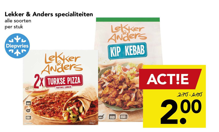 Lekker en Anders   diepvriespizza folder aanbieding bij  Deen - details