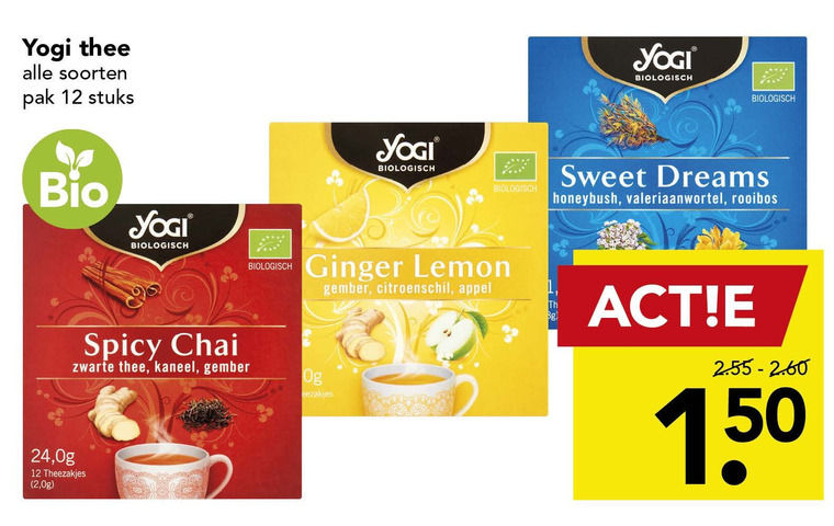 Yogi Tea   thee folder aanbieding bij  Deen - details