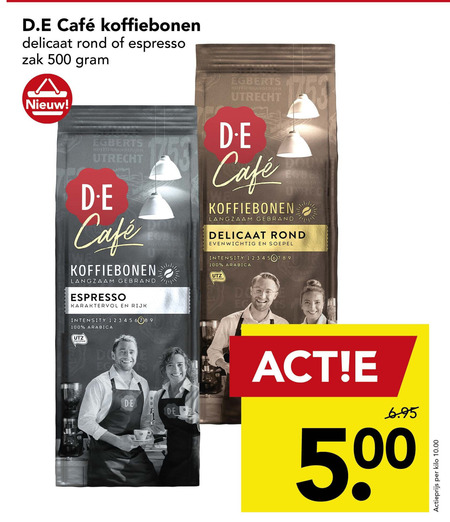 Douwe Egberts   koffiebonen folder aanbieding bij  Deen - details