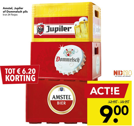 Dommelsch   krat bier folder aanbieding bij  Deen - details