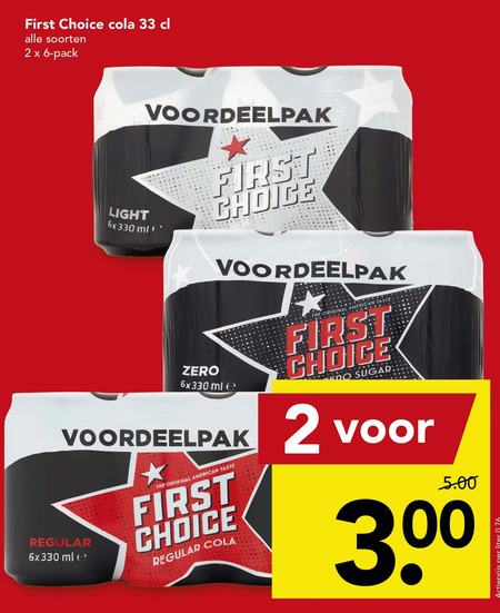 First Choice   cola folder aanbieding bij  Deen - details