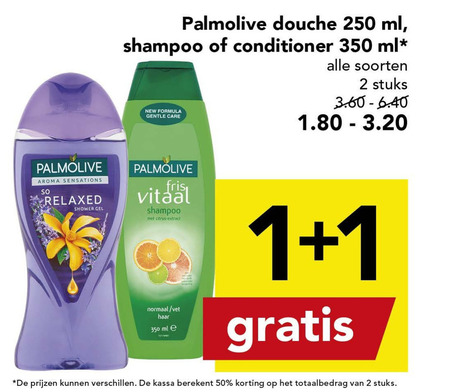 Palmolive   douchegel, conditioner folder aanbieding bij  Deen - details