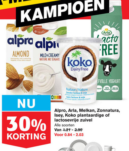 Alpro   soja zuivel, soja yoghurt folder aanbieding bij  Hoogvliet - details