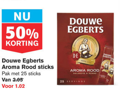 Douwe Egberts   oploskoffie folder aanbieding bij  Hoogvliet - details