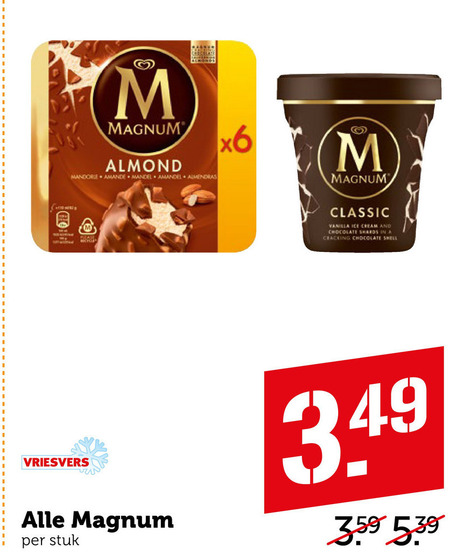 Magnum   ijslollies, ijsspecialiteit folder aanbieding bij  Coop - details