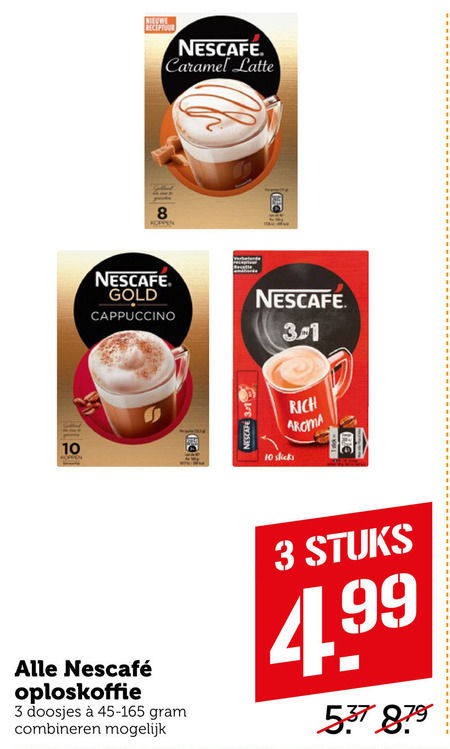 Nescafe   oploskoffie folder aanbieding bij  Coop - details