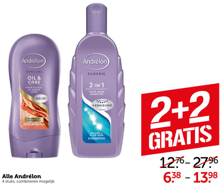 Andrelon   conditioner, shampoo folder aanbieding bij  Coop - details