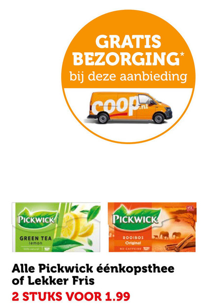 Pickwick   thee folder aanbieding bij  Coop - details