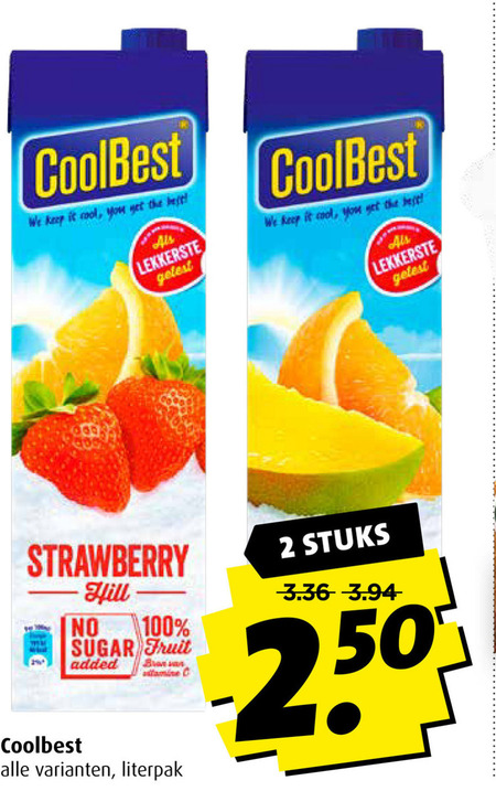 Coolbest   vruchtensap folder aanbieding bij  Boni - details