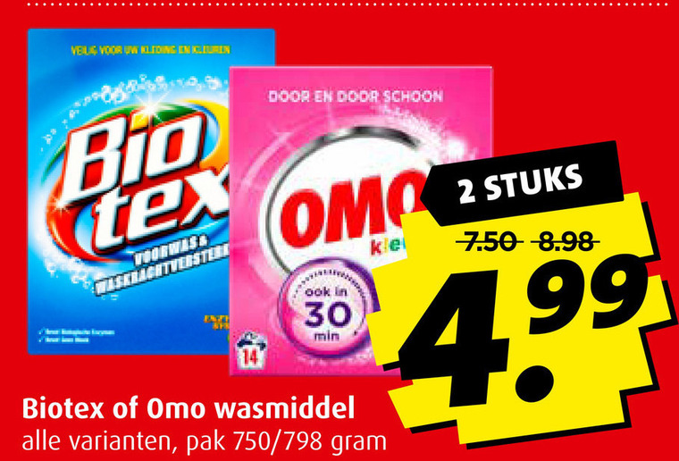 Biotex   wasmiddel, handwasmiddel folder aanbieding bij  Boni - details