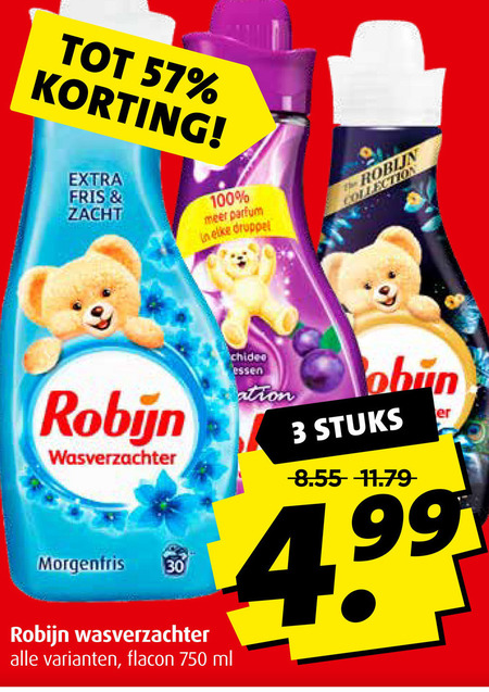 Robijn   wasverzachter folder aanbieding bij  Boni - details