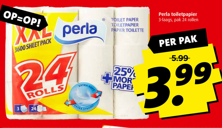 Perla   toiletpapier folder aanbieding bij  Boni - details