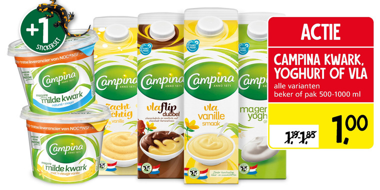 Campina   yoghurt, kwark folder aanbieding bij  Jan Linders - details