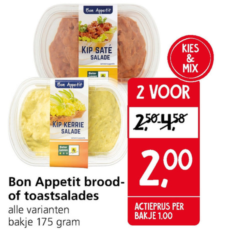 Bon Appetit   salade folder aanbieding bij  Jan Linders - details