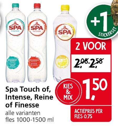 Spa   mineraalwater, fruitdrank folder aanbieding bij  Jan Linders - details