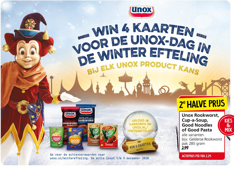 Unox   soep, noodles folder aanbieding bij  Jan Linders - details