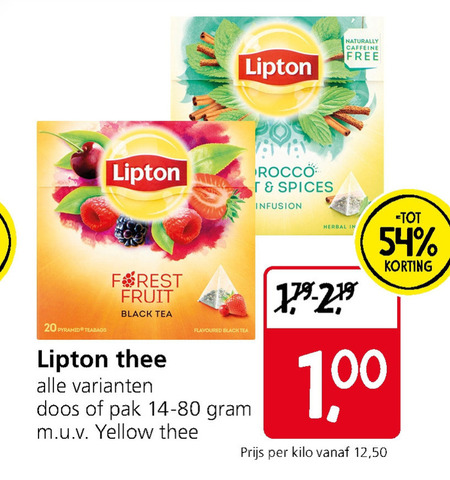 Lipton   thee folder aanbieding bij  Jan Linders - details